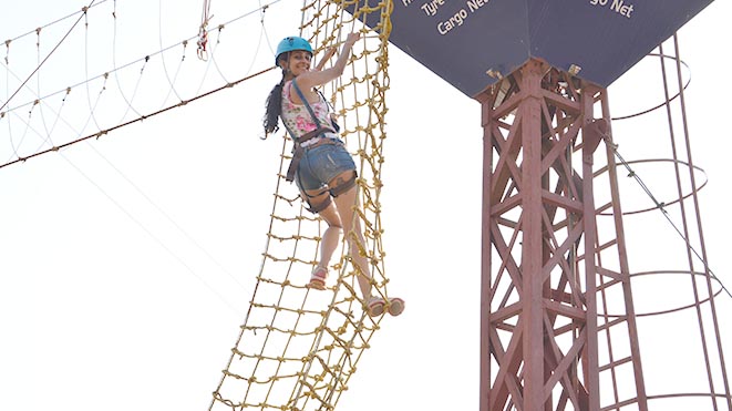 Enjoy Vertical Rope Challenge Course at Della Adventure Park